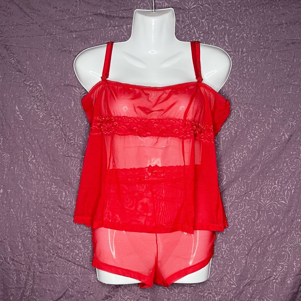 Ashley Stewart Red Lace Women's Intimate Set - Never Worn - Size 3X
